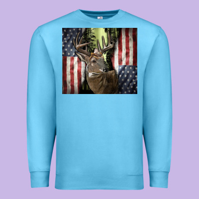 Usa Deer Hunting Woods Premium Sweatshirt Designed By Cowgirlartshop