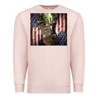 Pale Pink usa deer hunting woods Premium Sweatshirt - CowGirlArtShop