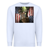White usa deer hunting woods Premium Sweatshirt - CowGirlArtShop