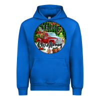 Cobalt Merry Christmas Truck Urban Hoodie - FaDigitalArtStudio