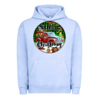 Pigment Grape Ice Merry Christmas Truck Urban Hoodie - FaDigitalArtStudio