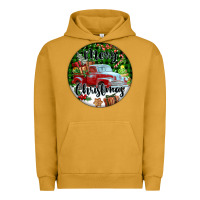 Pigment Peanut Butter Merry Christmas Truck Urban Hoodie - FaDigitalArtStudio