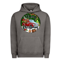 Pigment Tornado Merry Christmas Truck Urban Hoodie - FaDigitalArtStudio