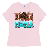 Bubblegum Pink dog mama Ladies Tee - AdoDesignShop