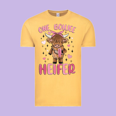One Boujee Heifer Vintage Tee Designed By Maliassmallbusiness