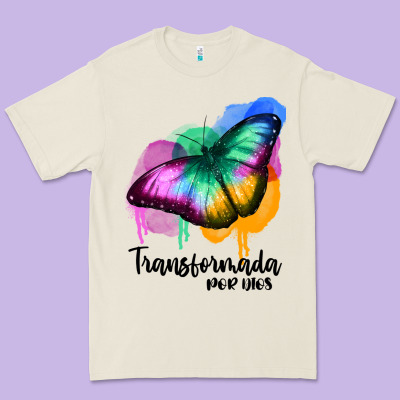 Transformada Por Dios Premium Tee Designed By Jahusdesignshop