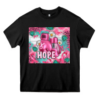 Black Breast Cancer Boxing Gloves Heavy Core Tee - Artiststas
