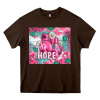Chocolate Brown Breast Cancer Boxing Gloves Heavy Core Tee - Artiststas