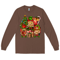 Chestnut Christmas Elf Truck Long Sleeve Tee - BundleAndBundleShop
