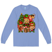 Colony Blue Christmas Elf Truck Long Sleeve Tee - BundleAndBundleShop