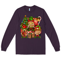 Plum Christmas Elf Truck Long Sleeve Tee - BundleAndBundleShop