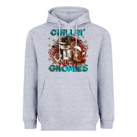 Heather Grey chillin with my gnomies Heavyweight Hoodie - CowGirlArtShop