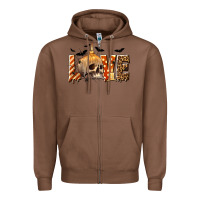 Chestnut Halloween Love Zipper Hoodie - texasbilliewilder
