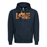 Navy Halloween Love Zipper Hoodie - texasbilliewilder