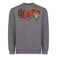 Storm Peace Love Dia De Los Muertos Heavyweight Sweatshirt - BundleAndBundleShop