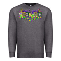 Charcoal Heather mardi gras grandma Premium Sweatshirt - CowGirlArtShop