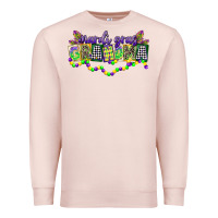 Pale Pink mardi gras grandma Premium Sweatshirt - CowGirlArtShop
