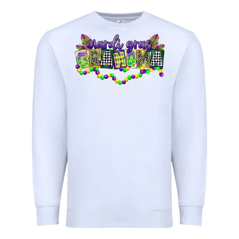 Mardi Gras Grandma Premium Sweatshirt by CowGirlArtShop | Teevron