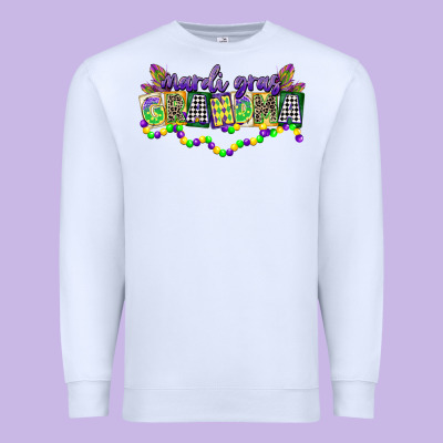 Mardi Gras Grandma Premium Sweatshirt Designed By Cowgirlartshop