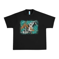 Black cowhide turquoise leather background Urban Heavy Tee - AdoDesignShop
