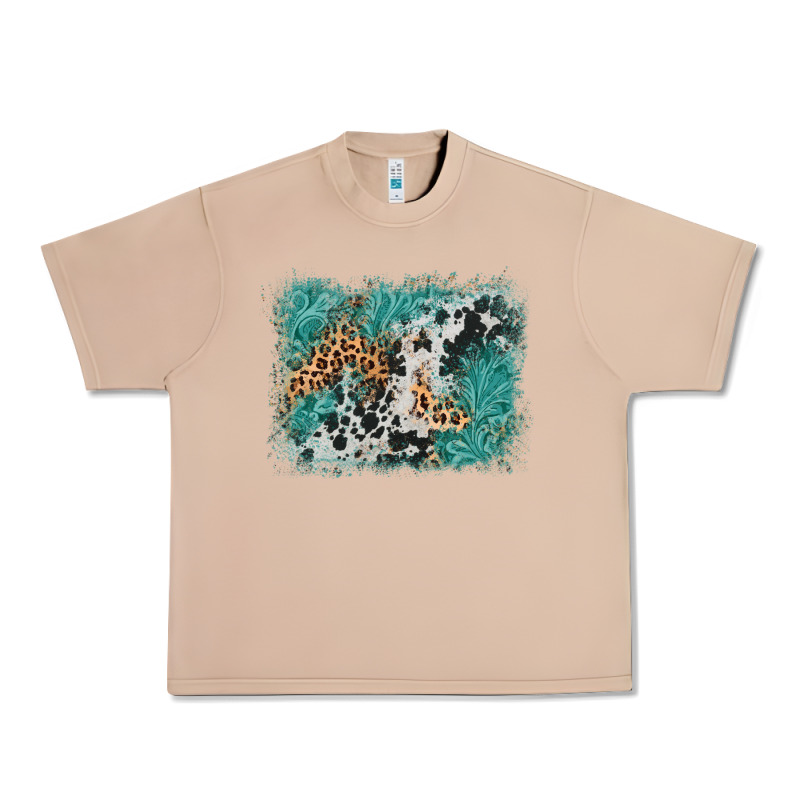 Cowhide Turquoise Leather Background Urban Heavy Tee by AdoDesignShop | Teevron