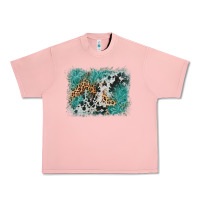 Salmon cowhide turquoise leather background Urban Heavy Tee - AdoDesignShop
