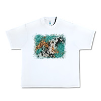 White cowhide turquoise leather background Urban Heavy Tee - AdoDesignShop