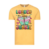 Vintage Mustard loaded tea junkie Vintage Tee - MaliasSmallBusiness