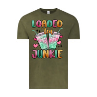 Vintage Olive loaded tea junkie Vintage Tee - MaliasSmallBusiness
