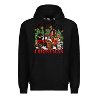 Black holy cow its christmas Premium Hoodie - CowGirlArtShop