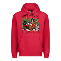 Cardinal holy cow its christmas Premium Hoodie - CowGirlArtShop