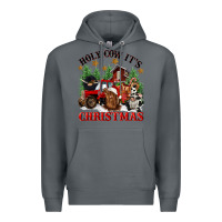 Rock holy cow its christmas Premium Hoodie - CowGirlArtShop
