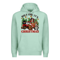 Holy Cow Its Christmas Premium Hoodie | Teevron