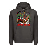 Smoke holy cow its christmas Premium Hoodie - CowGirlArtShop