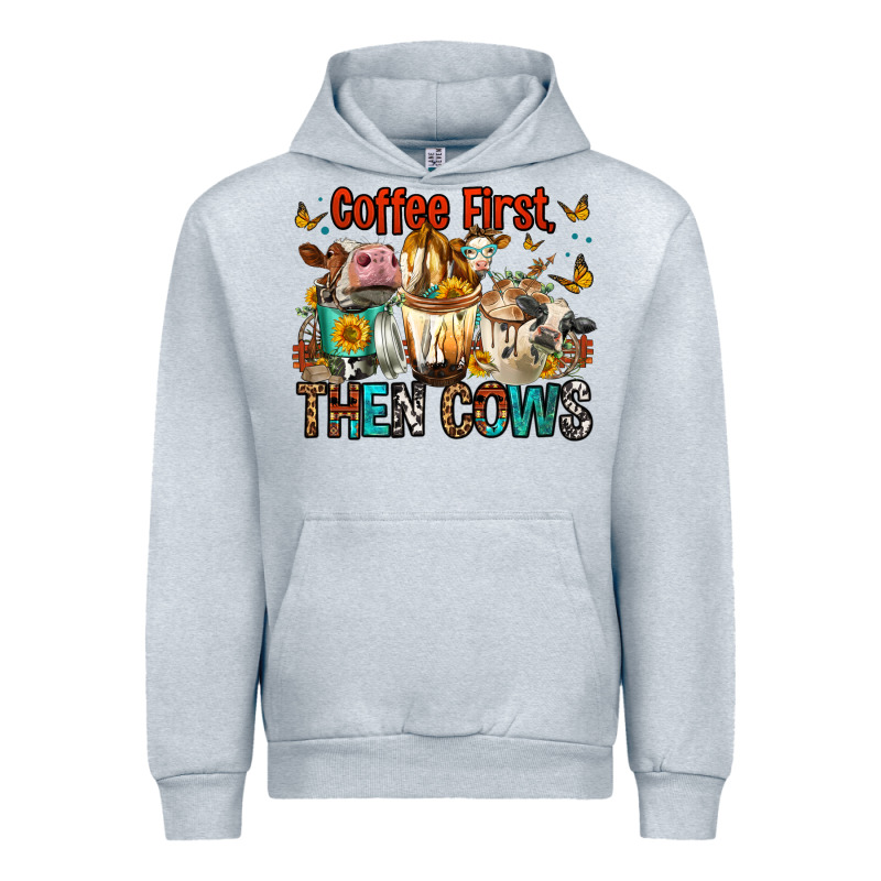 Coffee First Then Cows Urban Hoodie by FaDigitalArtStudio | Teevron
