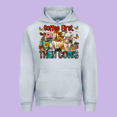 Coffee First Then Cows Urban Hoodie Designed By Fadigitalartstudio