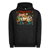 Pigment Black Coffee First Then Cows Urban Hoodie - FaDigitalArtStudio