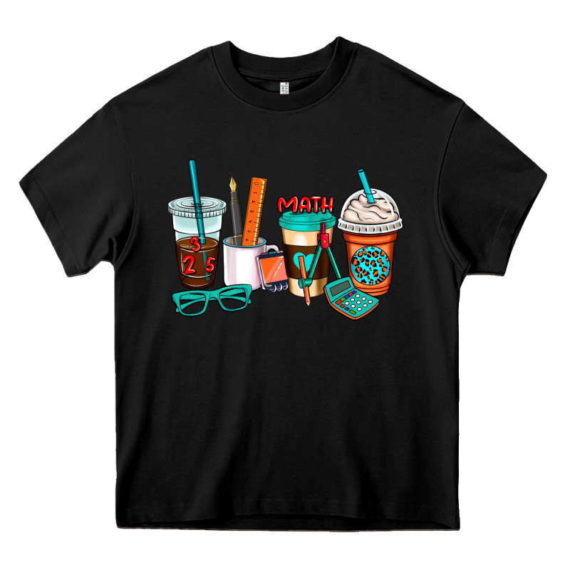 Math Teacher Coffee Cups Heavy Core Tee by AdoDesignShop | Teevron
