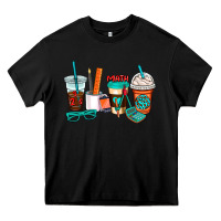 Black math teacher coffee cups Heavy Core Tee - AdoDesignShop