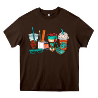 Chocolate Brown math teacher coffee cups Heavy Core Tee - AdoDesignShop