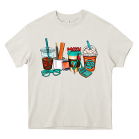 Cream math teacher coffee cups Heavy Core Tee - AdoDesignShop