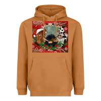 Meerkat christmas heifer cow  gnomies Heavyweight Hoodie - CowGirlArtShop