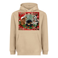 Mushroom christmas heifer cow  gnomies Heavyweight Hoodie - CowGirlArtShop