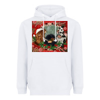White christmas heifer cow  gnomies Heavyweight Hoodie - CowGirlArtShop