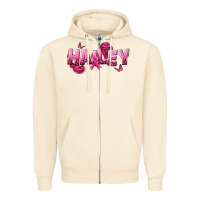 Sandshell Personalized Pink Cancer Themed Name Zipper Hoodie - NancyCooperArtShop