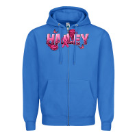 True Royal Personalized Pink Cancer Themed Name Zipper Hoodie - NancyCooperArtShop