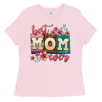 Bubblegum Pink best mom ever Ladies Tee - AdoDesignShop