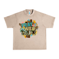 French Oak pray wait trust crosses christian Urban Heavy Tee - NancyCooperArtShop