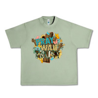 Oil Green pray wait trust crosses christian Urban Heavy Tee - NancyCooperArtShop