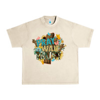Pray Wait Trust Crosses Christian Urban Heavy Tee | Teevron